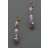 Boucles d'oreilles violet Swarovski longues