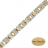 Bracelet acier 10 mailles et plaqué or finition brossée 21cm