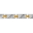 Bracelet acier bicolore motif diagonale