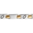 Bracelet acier bicolore motif gravure rugby 21cm