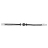 Bracelet acier cordon centre boule céramique noire 18cm