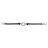 Bracelet acier cordon coton noir centre ovale découpe