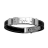 Bracelet acier et caoutchouc motif salamandre