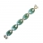 Bracelet argent 5 sections jade