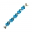 Bracelet argent 5 sections turquoise