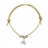 Bracelet argent cordon sable coulissant pampille triskel