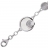Bracelet argent et oxyde de zirconium et nacre ronde 18 cm