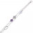 Bracelet argent oxyde violet