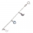 Bracelet argent pampilles coeurs et lune