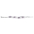Bracelet argent rhodié 4 fils 4 perles violettes tanzanites 17+2