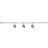 Bracelet argent rhodié enfant 3 pampilles panda blanc et noir -
