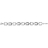 Bracelet argent rhodié gros maillons et nacre blanche - 20cm rég