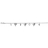 Bracelet argent rhodié pampilles coeurs 18cm