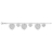 Bracelet argent rhodié pampilles coeurs motifs 18cm