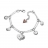 Bracelet Argenté GUESS 2 Chaines avec Mini Breloques Coeurs