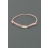 Bracelet Cordon mini biscuit argent, lien rose
