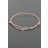 Bracelet ginger bread man argent massif lien rose