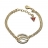 Bracelet Guess doré avec logo en strass