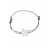 Bracelet Jackie O argent lien gris