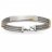 Bracelet jonc or et cable acier