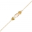 Bracelet or jaune identité bébé bonbon, 14 cm