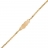 Bracelet or jaune identité bébé double forçat nuage, 14 cm