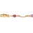Bracelet plaqué or fantaisie et<a title='bouquet de fleurs pour la saint-valentin' href='http://www.familyby.com/boutiques/detailCategorie/4211' style='text-decoration:none; color:#333'><strong> fleurs</strong></a> roses 18+2cm