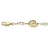 Bracelet plaqué or fantaisie motif spirale et pierres ovales bla