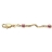 Bracelet plaqué or fantaisie pierres roses 17,5+2cm