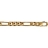 Bracelet plaqué or maille figaro 1+3 21cm