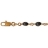 Bracelet plaqué or maille navette noires cerclées