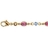 Bracelet tutti frutti bleu et rose 18cm