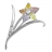 Broche<a title='composition florale pour la saint-valentin' href='http://www.familyby.com/boutiques/detailCategorie/4211' style='text-decoration:none; color:#333'><strong> fleur</strong></a> 5 couleurs pastelles argent rhodié