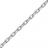 Chaîne forçat or blanc Diamantée