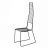 Chaise design noire Alieno haut dossier