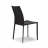 Chaise en cuir recyclé noir