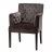 Chaise en velours anthracite avec accoudoirs Cabaret
