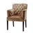 Chaise en velours beige avec accoudoirs Cabaret