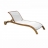 Chaise longue Irys en bois et textilène