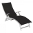 Chaise longue textilène noire design Thanea