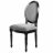 Chaise médaillon velours gris