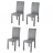 Chaises cuir recyclé grises Mouse (X4)