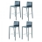 Chaises de bar Butterflies (X4) Couleur Gris Matière Polyéther