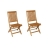 Chaises de jardin en teck Sunateck (X2)