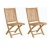 Chaises de jardin pliantes teck Saint Barth