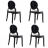 Chaises design Régence noires (X4)