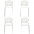 Chaises design White Queen (X4) Couleur Blanche Matière Polypropylene