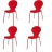 Chaises ELITE ALL RED (X4)