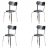 Chaises inox MIROIR (X4) UNE EXCLU ATYLIA Couleur Autres Matière Acier