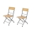 Chaises pliantes bambou/acier Bamboo (X2)